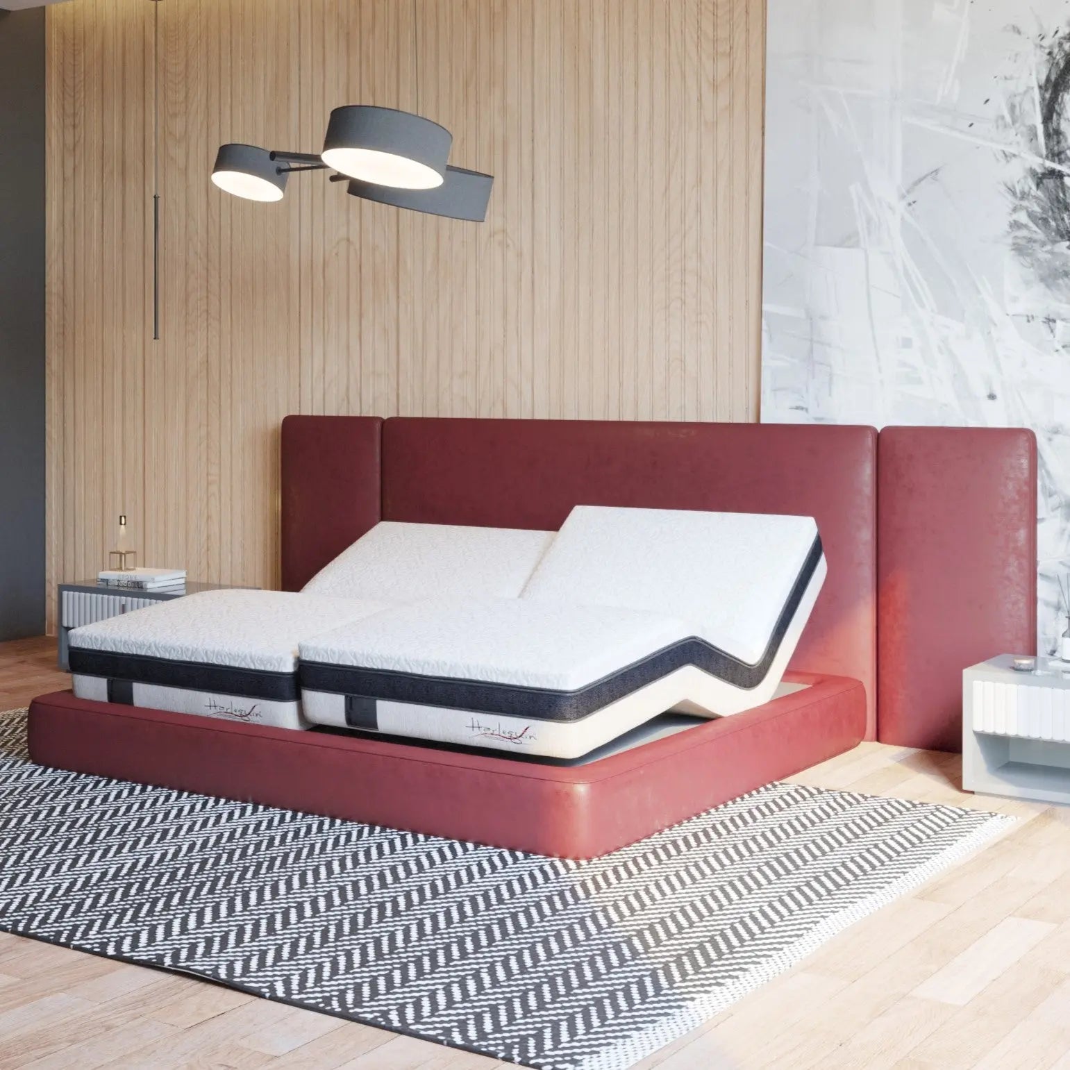 Thaia V23 Latex Adjustable Firm Mattress | Harlequin | Relax The Back
