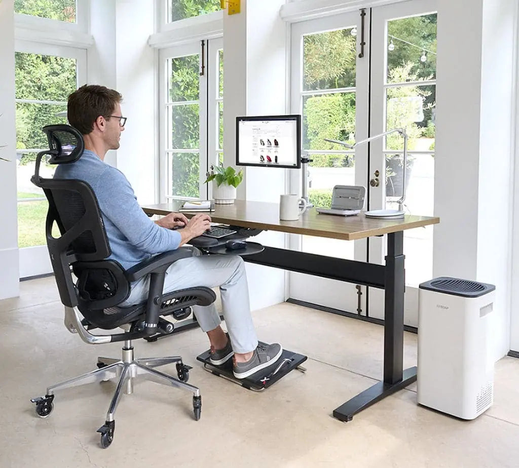 RightAngle Trascend Desk Wood Top Black Base