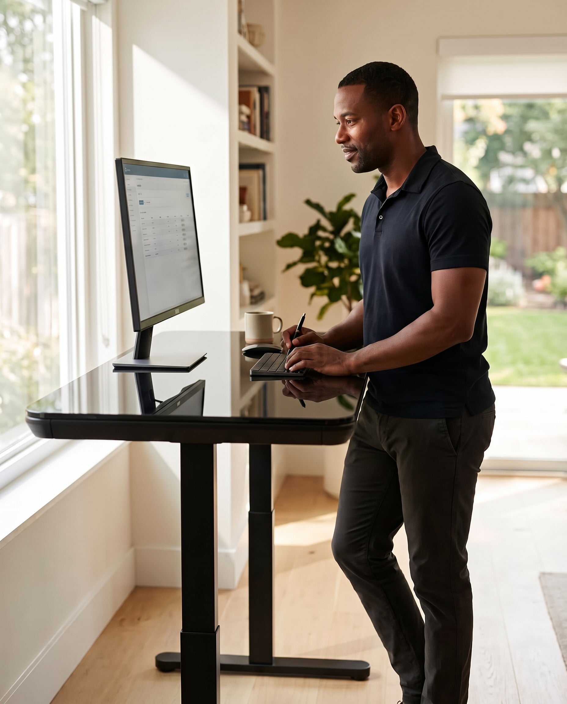 Glass Top Standing Desk
