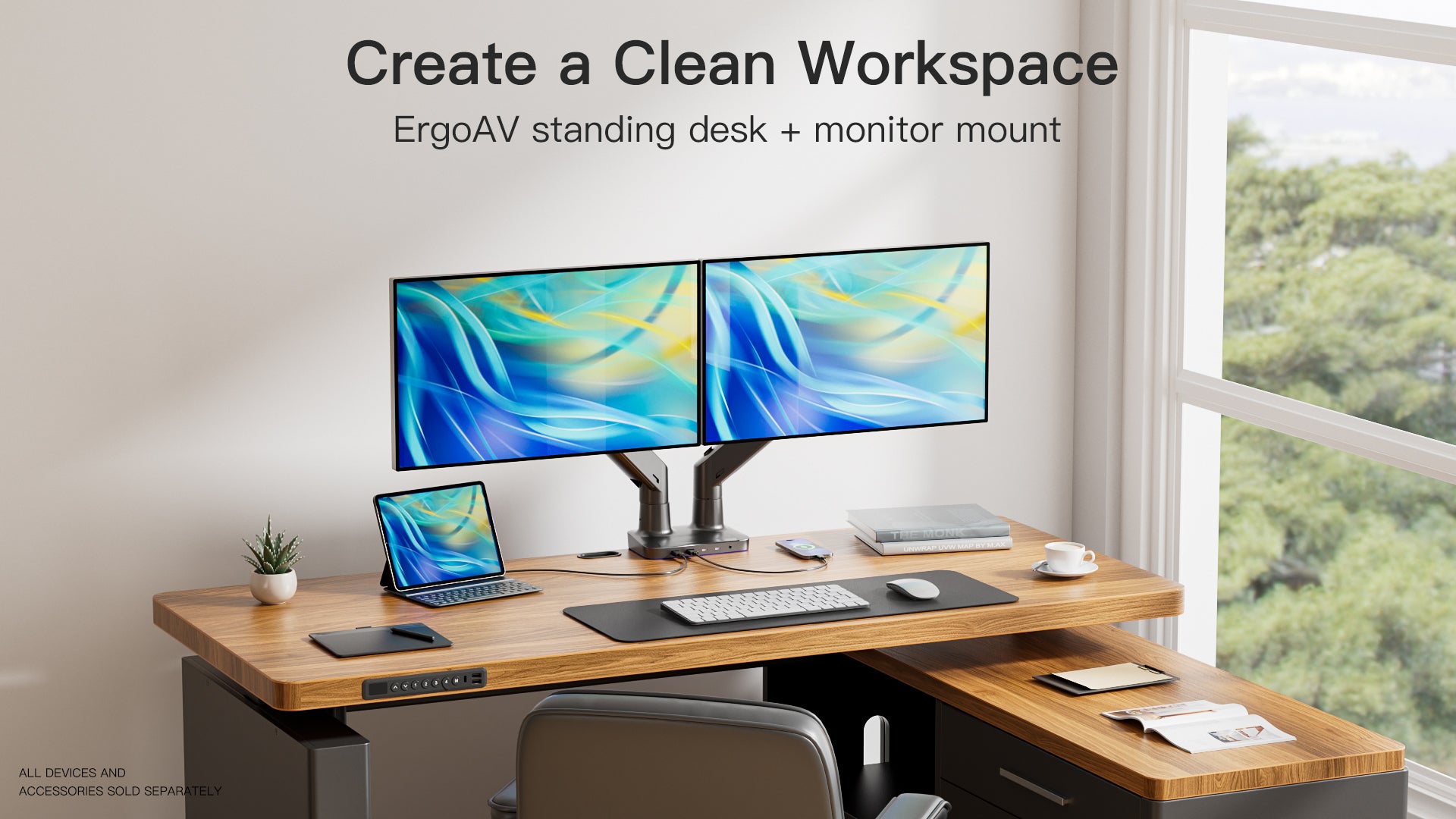 L Shaped Executive Standing Desk