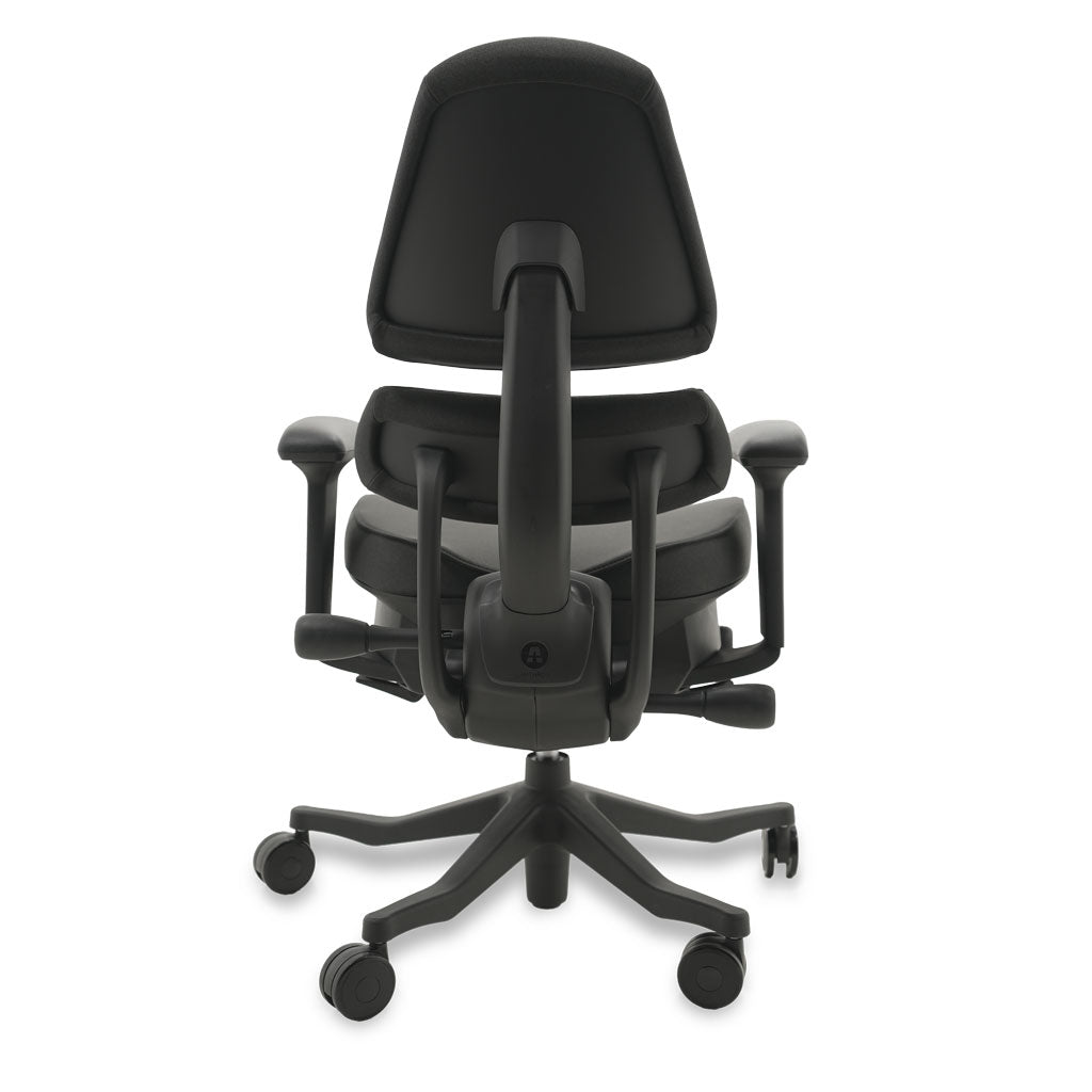Black ergonomic chair on a white background