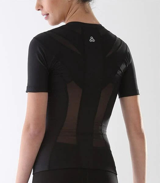 Womens Zip-Up Posture Shirt® in black