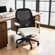 Brezza Ergonomic Mesh Desk Chair in Brisa Simulated Leather in an office setting.
