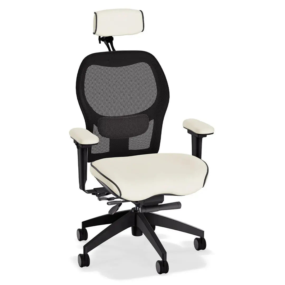 Brezza Ergonomic Mesh Desk Chair in Brisa Simulated Leather LIFEFORM®