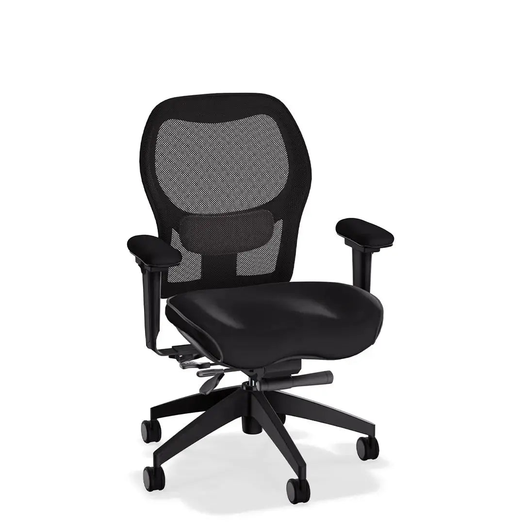 Brezza Ergonomic Mesh Desk Chair in Brisa Simulated Leather LIFEFORM®