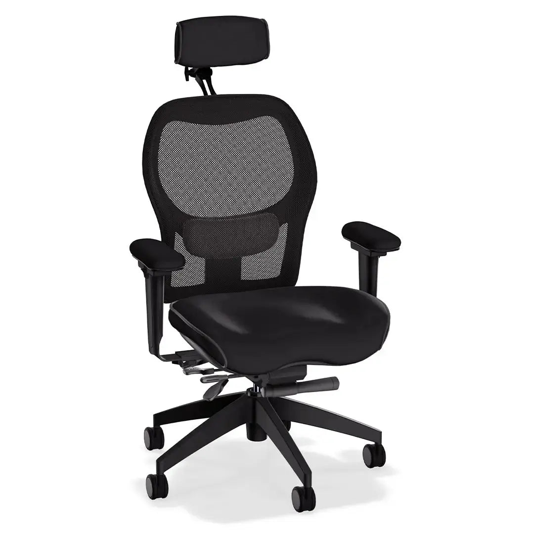 Brezza Ergonomic Mesh Desk Chair in Brisa Simulated Leather LIFEFORM®