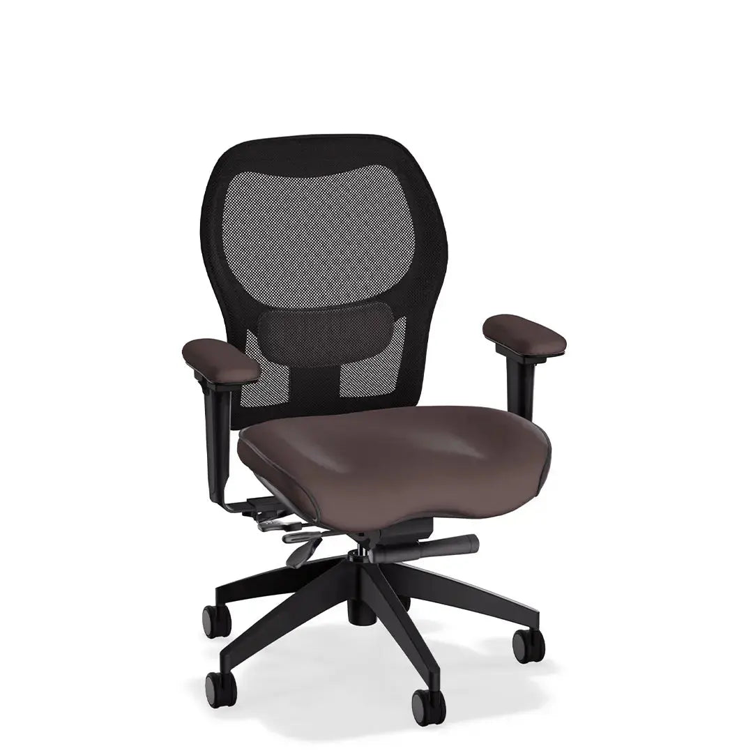 Brezza Ergonomic Mesh Desk Chair in Brisa Simulated Leather LIFEFORM®