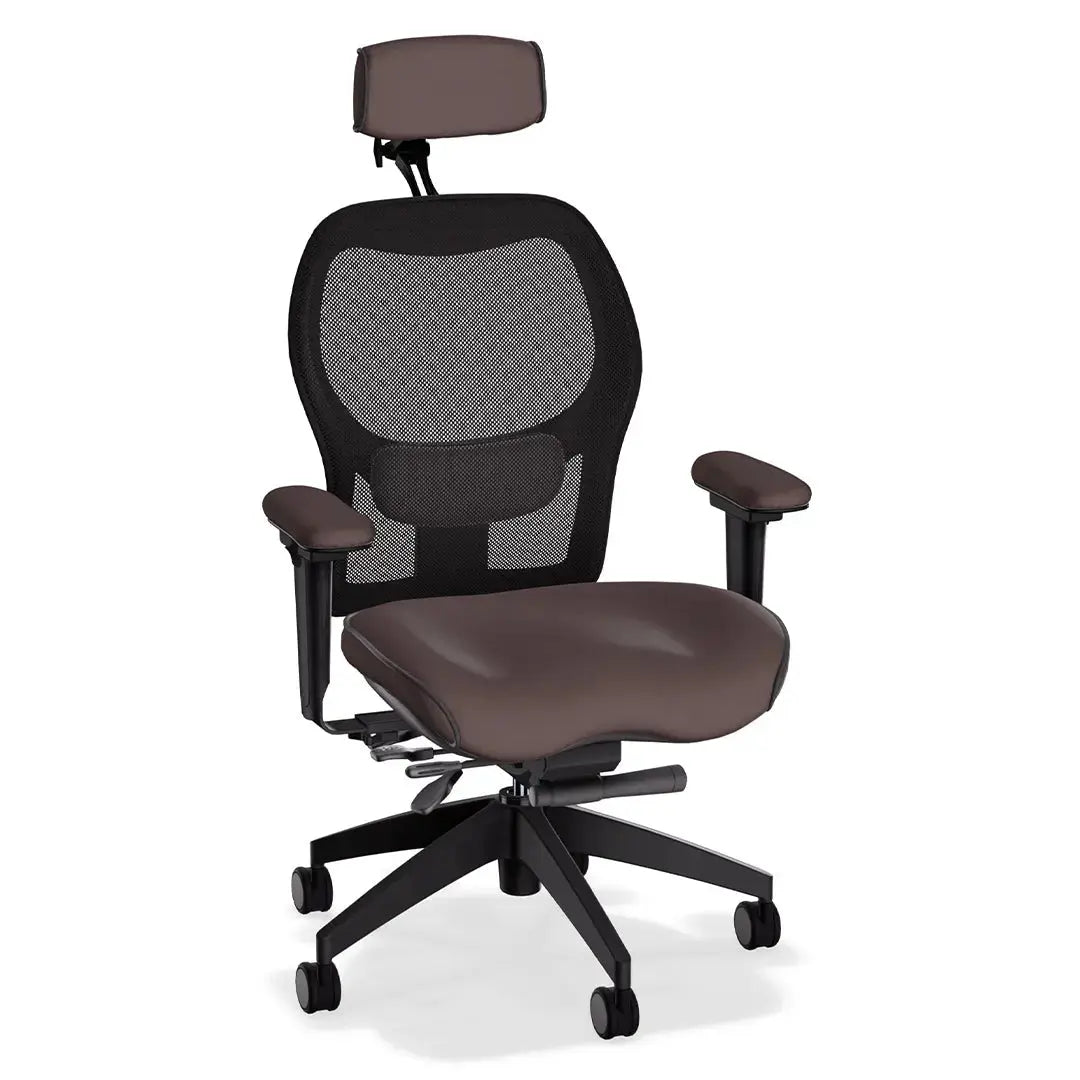 Brezza Ergonomic Mesh Desk Chair in Brisa Simulated Leather LIFEFORM®