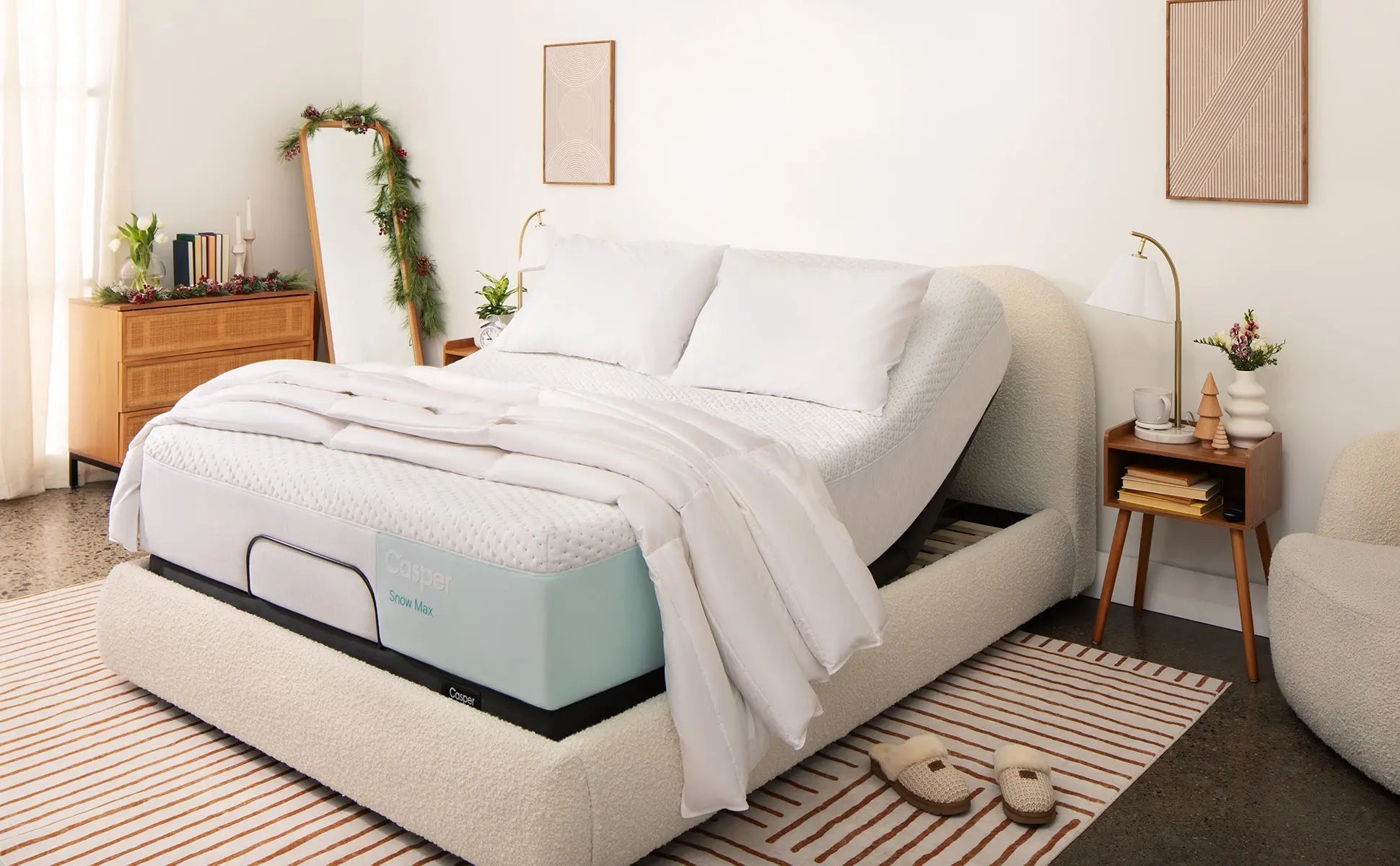 Mattress topper on a bed in a bedroom setting