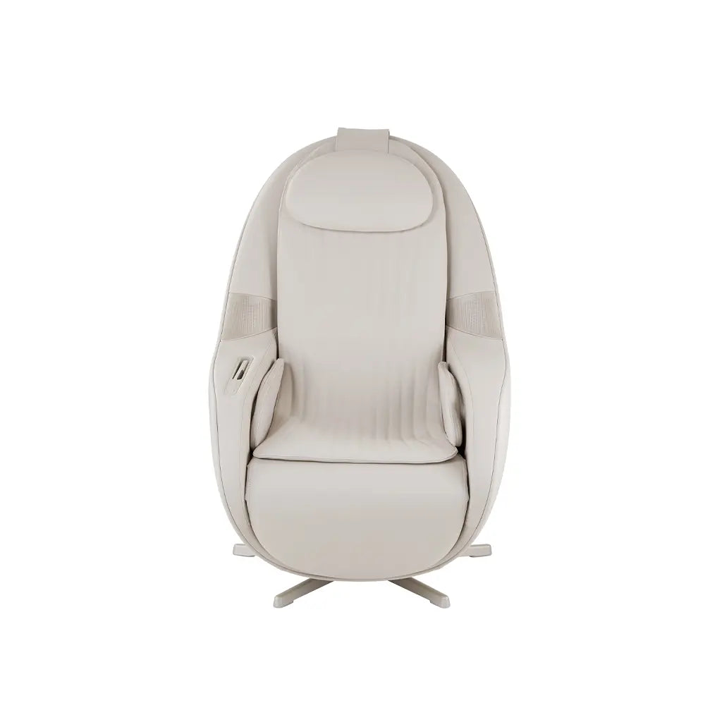 White massage chair on a white background