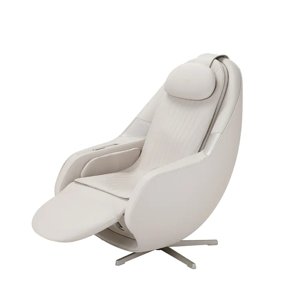 White recliner chair on a white background