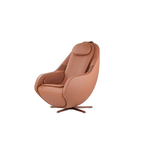 Brown armchair on a white background