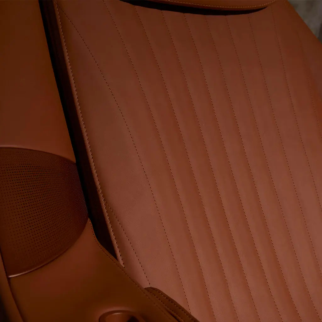 Close-up of the massage chairs speaker.