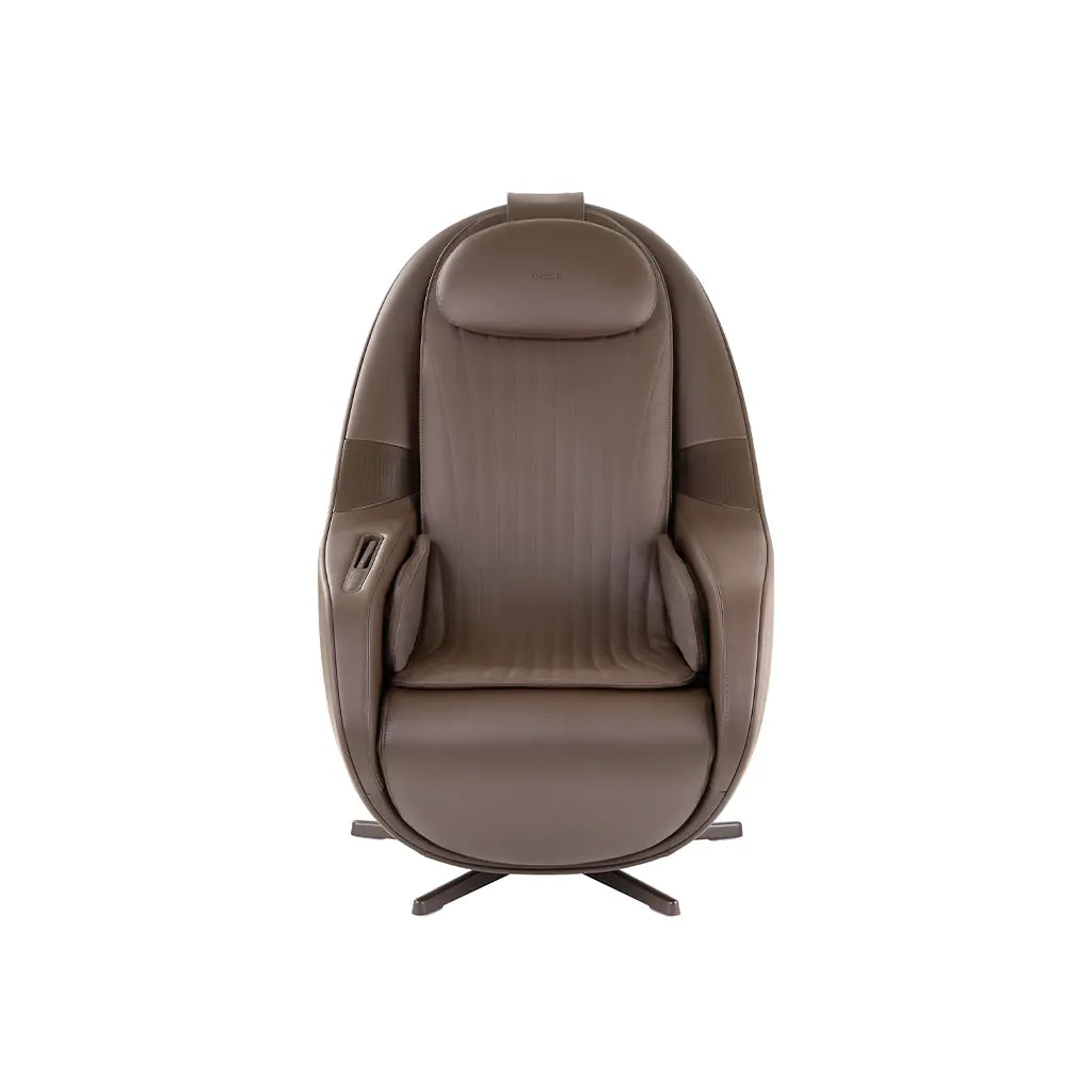 Brown massage chair on a white background