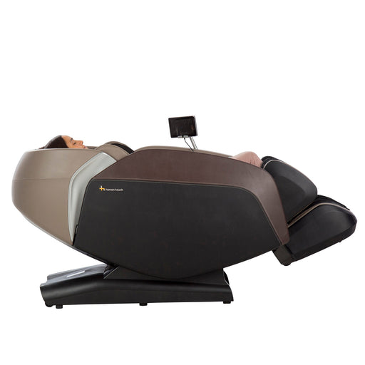 Side view of the Certus Massage Chair by Human Touch in the color brown