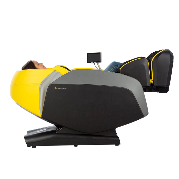 Side view of the Certus Massage Chair by Human Touch in the color yellow