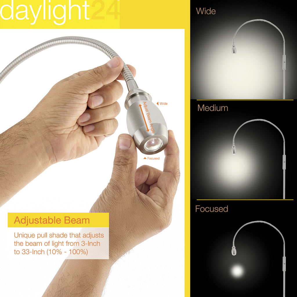FOCUS Adjustable Beam Desk Lamp | Daylight LED Task Lighting