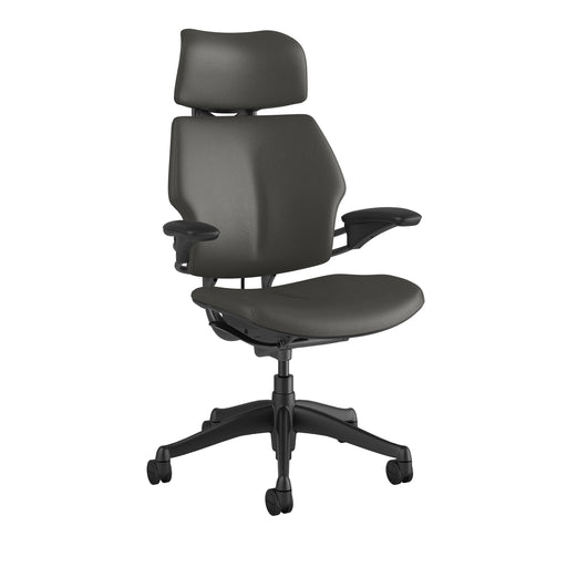 Freedom Office Chair with a headrest in Ticino leather