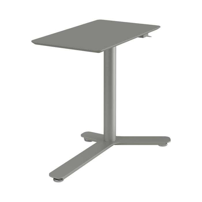 Float Mini Desk in a grey base and grey top.