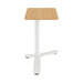 Float Mini Desk in a white base and bamboo top.