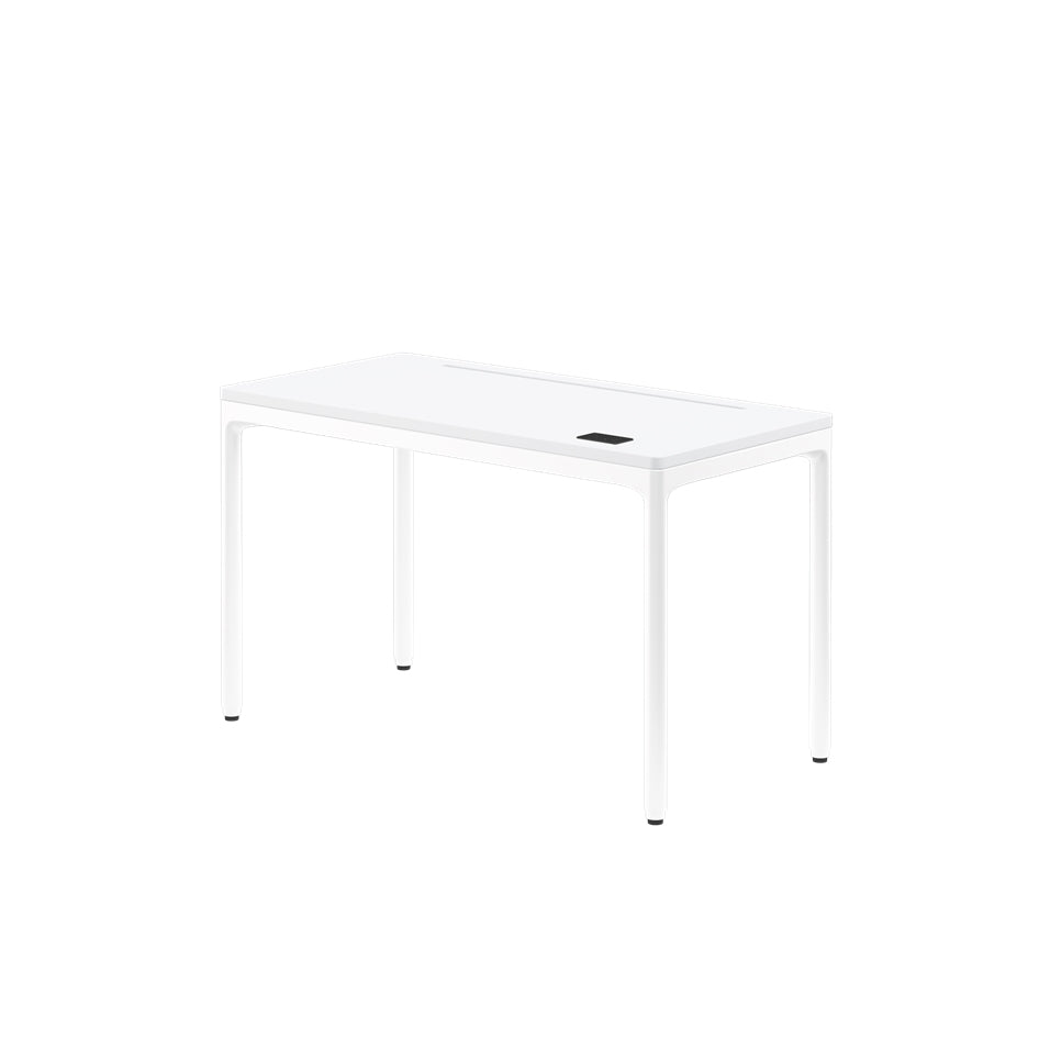 White office desk on a white background