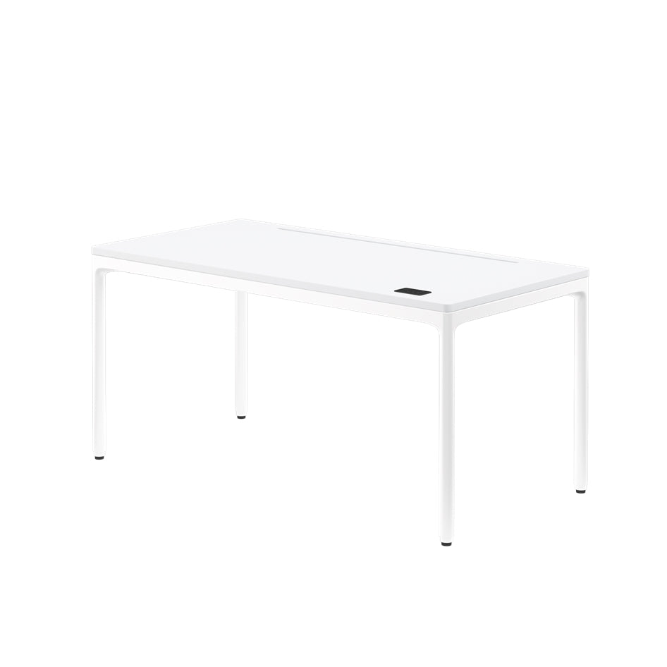 White office desk on a white background