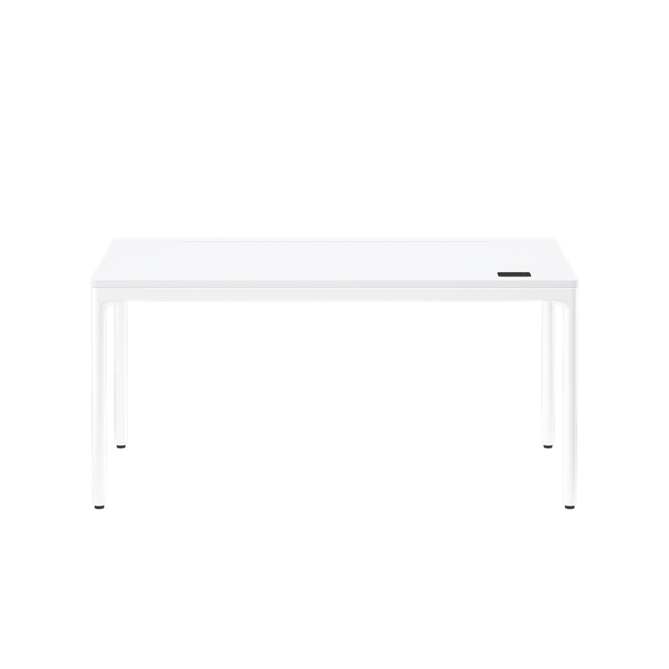 White rectangular table on a white background