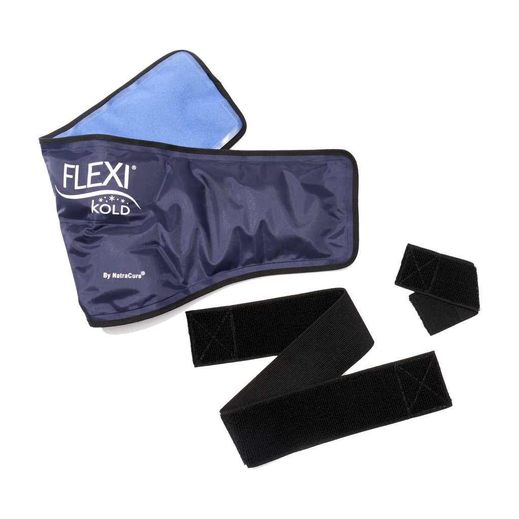 Flexi Kold product with blue interior and black exterior on a white background