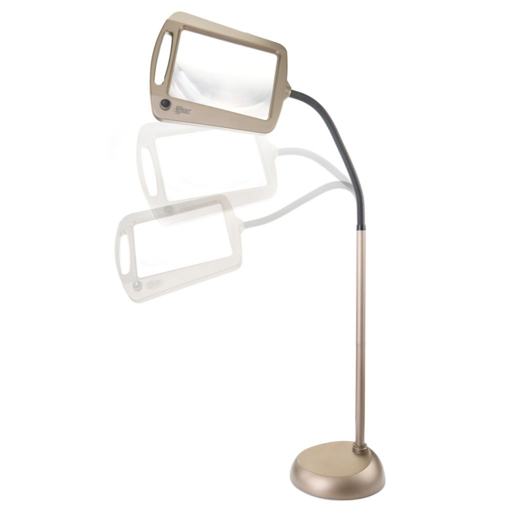 Portable magnifying glass with a stand on a white background