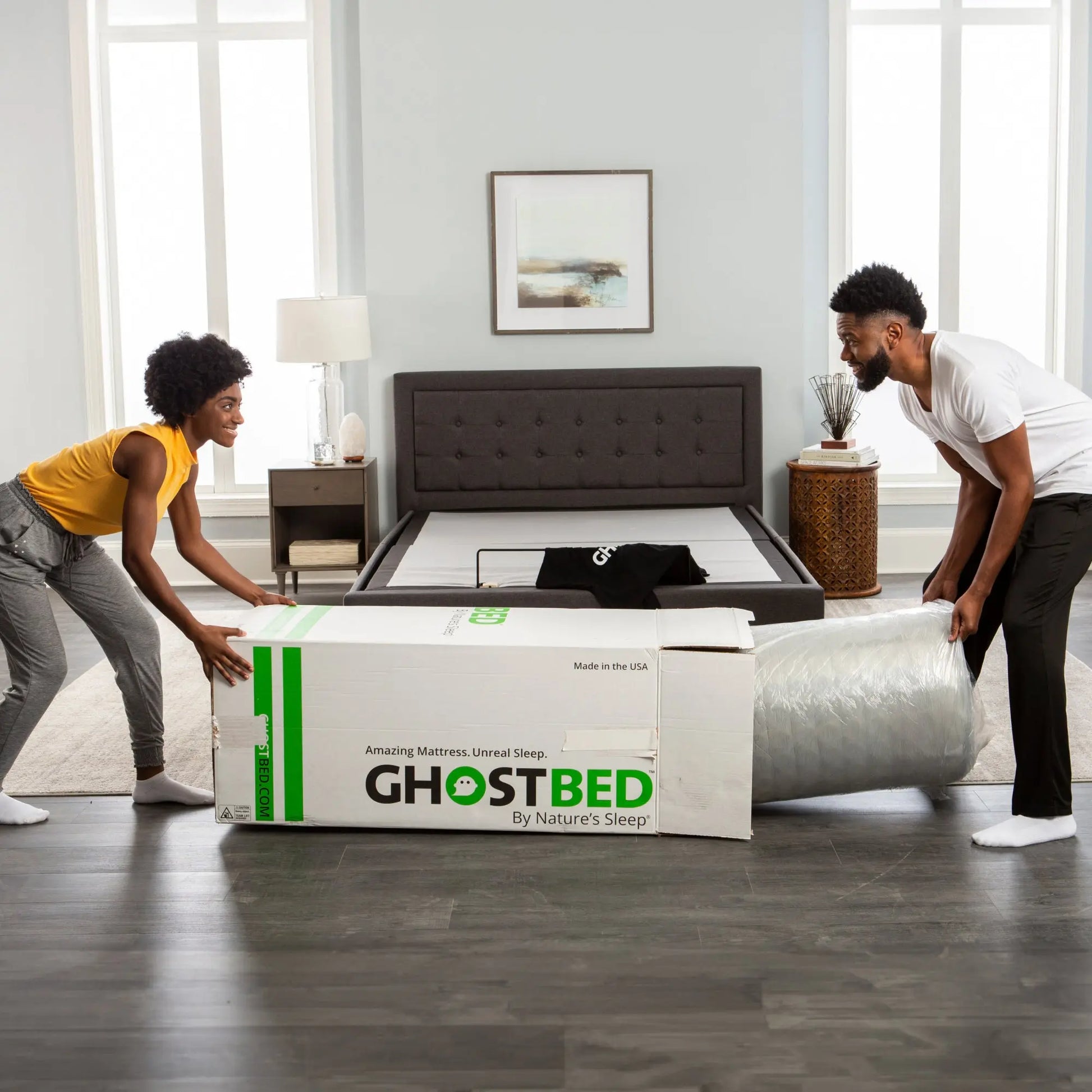 GhostBed Massage 12" Foam Mattress Ghost Bed