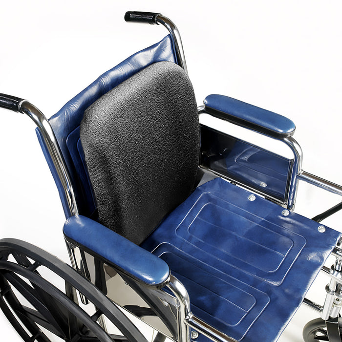 TravelLite Backrest attached to a wheelchair
