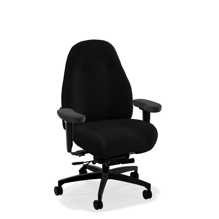 Open Box | Mid Back Executive Office Chair in Dream Weave Fabric in Flint Black with a Core-Flex seat