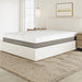 A front view of the GhostBed Massage 12" Hybrid Mattress in a bedroom setting.