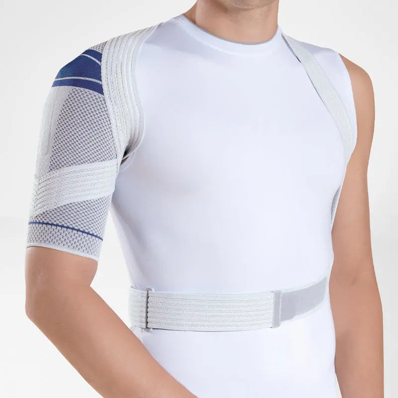 OmoTrain Shoulder Brace worn by a man.