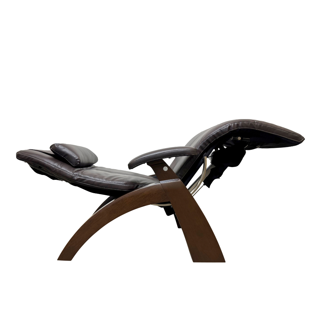 Brown recliner chair on a white background