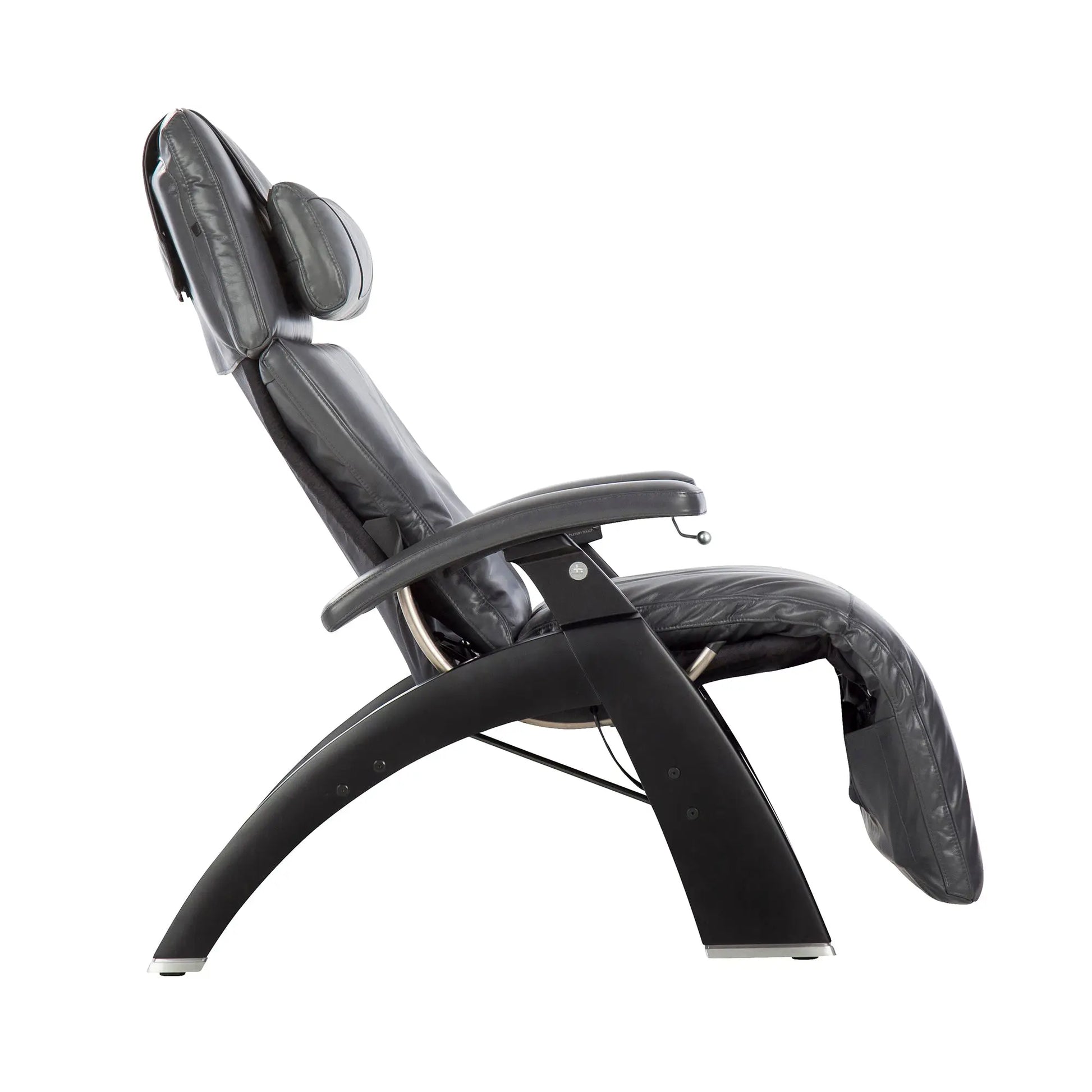 Black massage chair on a white background