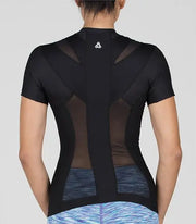 Back view of the Pullover Posture Shirt® in black.