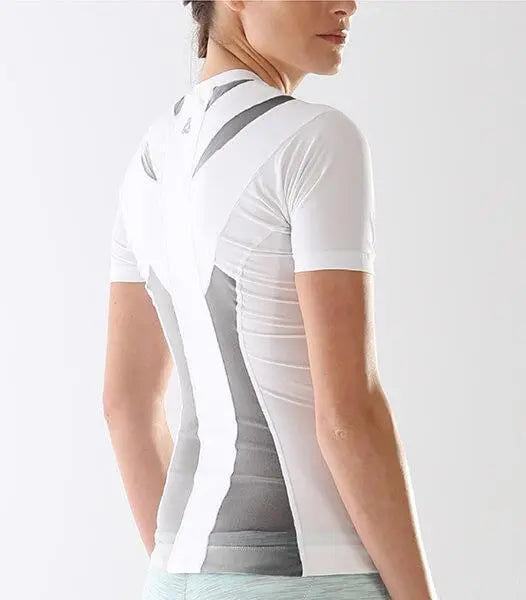 Back view of the Pullover Posture Shirt® in white