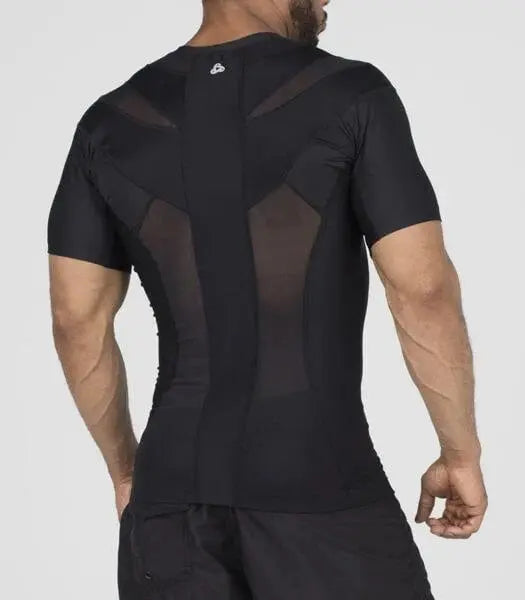 Back view of the Pullover Posture Shirt® in black
