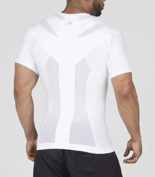 Back view of the Pullover Posture Shirt® in white