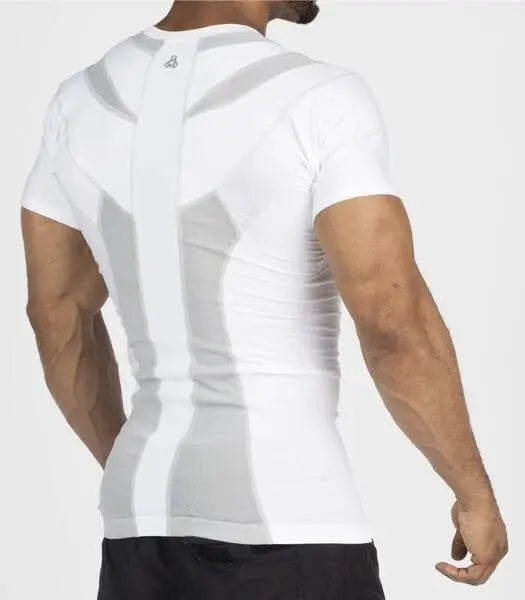 Back view of the Pullover Posture Shirt® in white