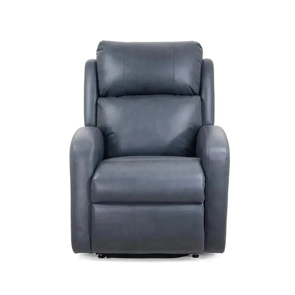 Gray recliner chair on a white background