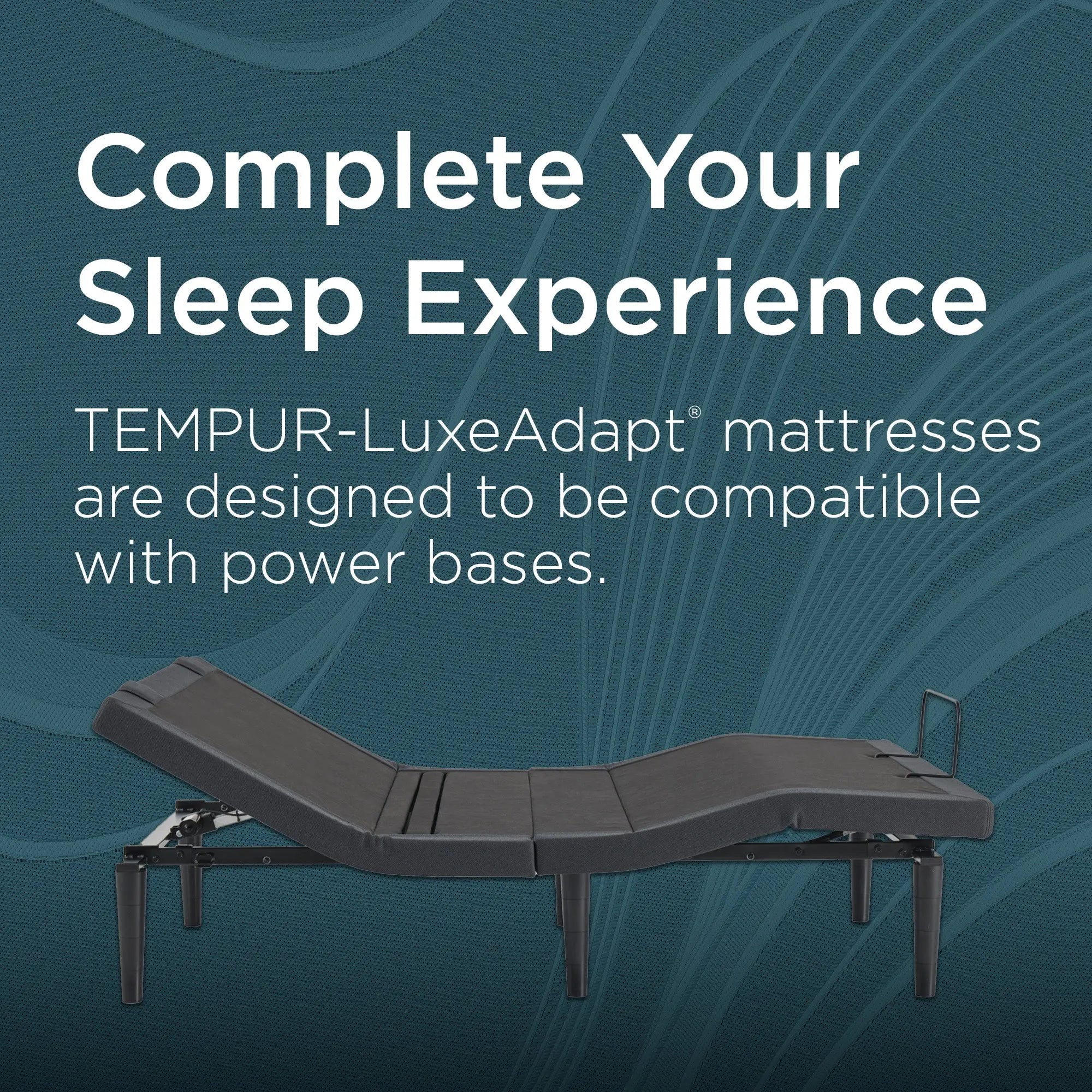 TEMPUR-PEDIC LuxeADAPT Soft クイーンサイズマットレスと電動フレーム Tempur-Pedic LuxeAdapt Soft – Mattress King