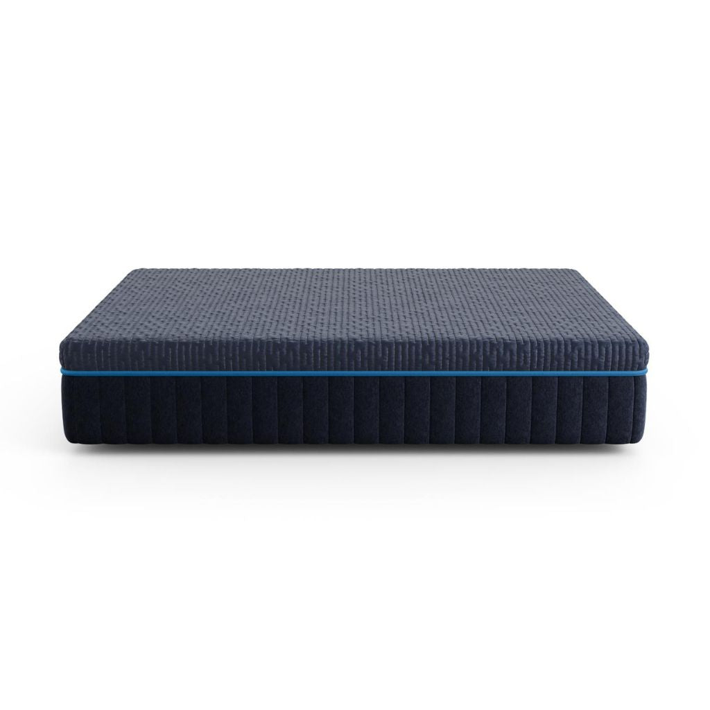 Navy mattress on a white background
