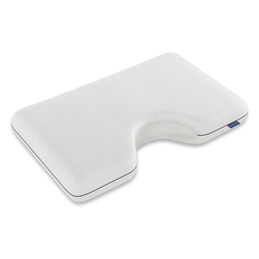 White curved pillow on a white background