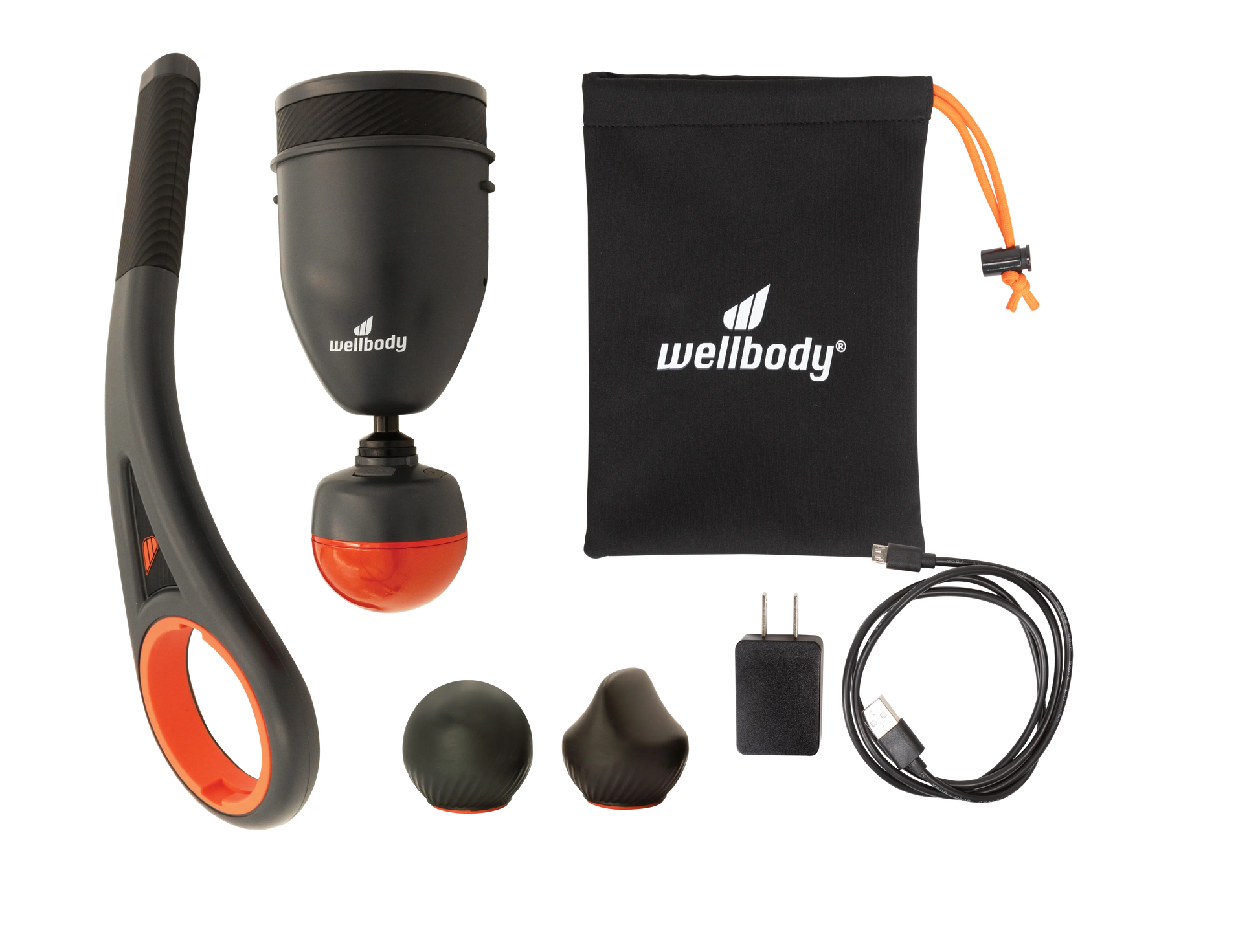 WellBody® WingSpan Percussive Massage Gun with HeatBall™ Technology WellBody