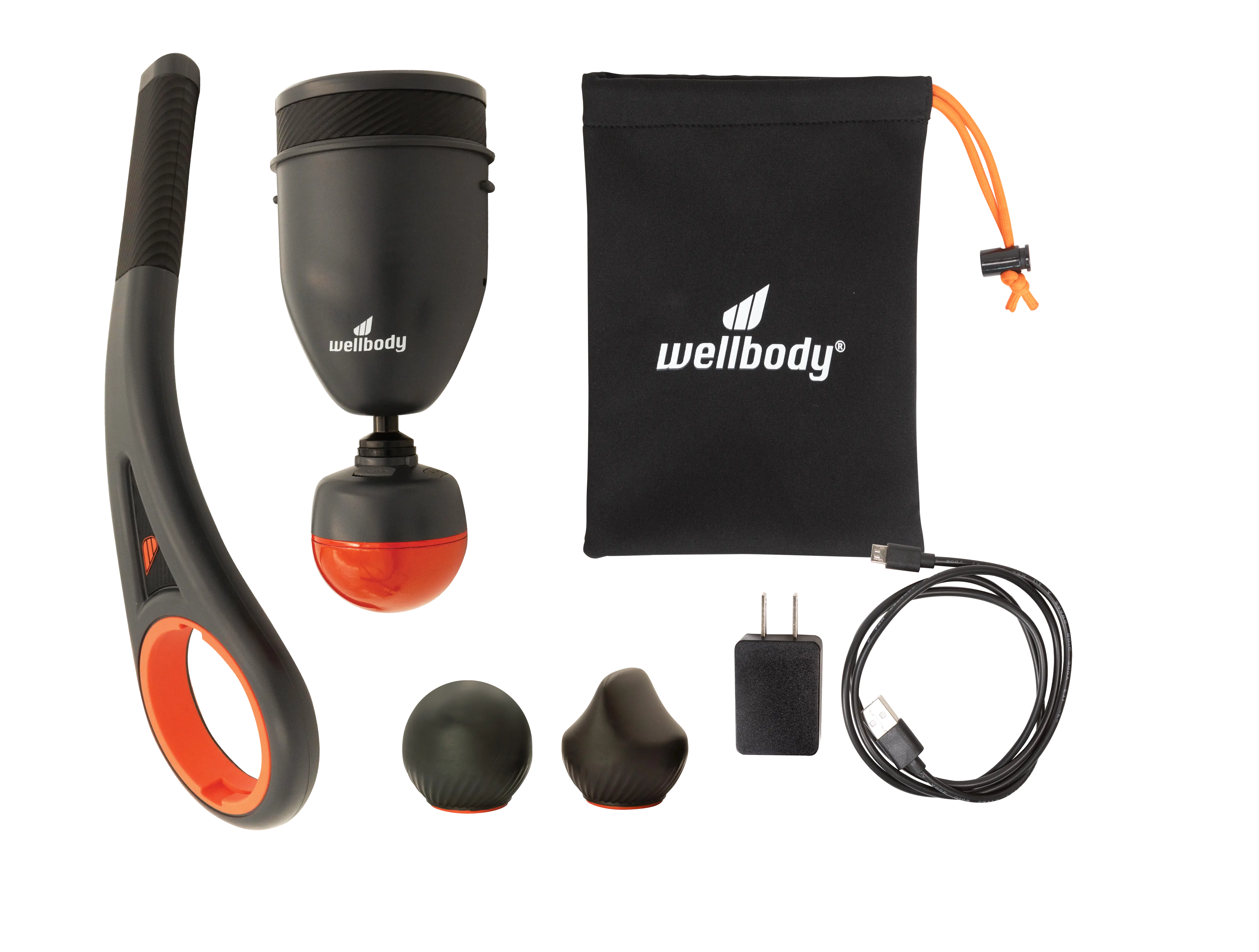 WellBody® WingSpan Percussive Massage Gun with HeatBall™ Technology WellBody