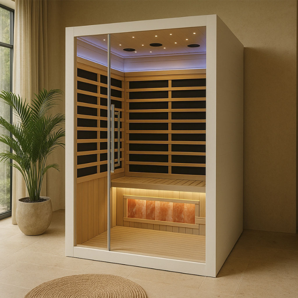 2 Person Infrared Sauna with Salt Bar