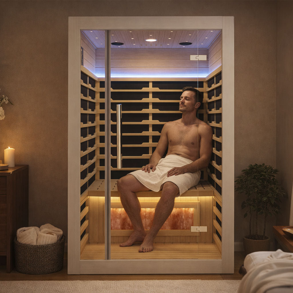 2 Person Infrared Sauna with Salt Bar