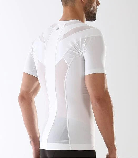 Mens Zip-Up Posture Shirt® in white